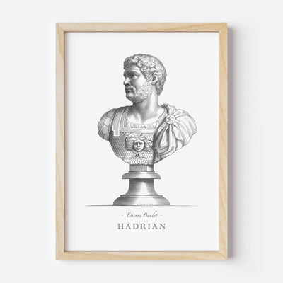 Bust of Hadrian engraving