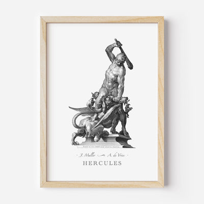 Hercules and Hydra engraving