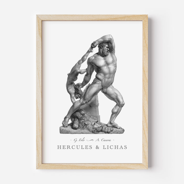 Hercules throwing Lichas engraving