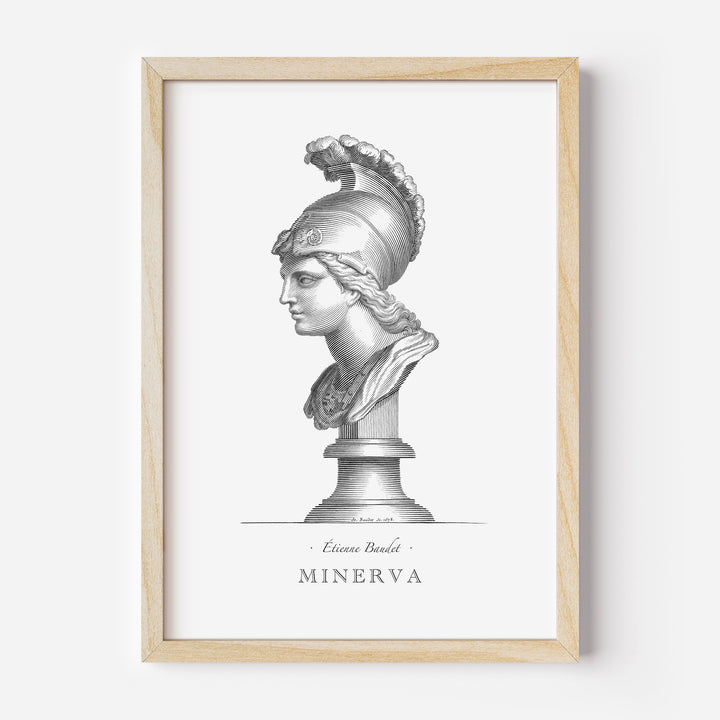 Bust of Minerva engraving