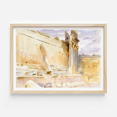Temple of Bacchus watercolour - JS Sargent
