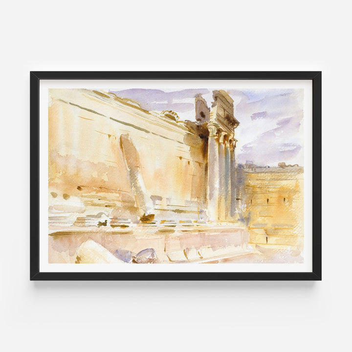 Temple of Bacchus watercolour - JS Sargent