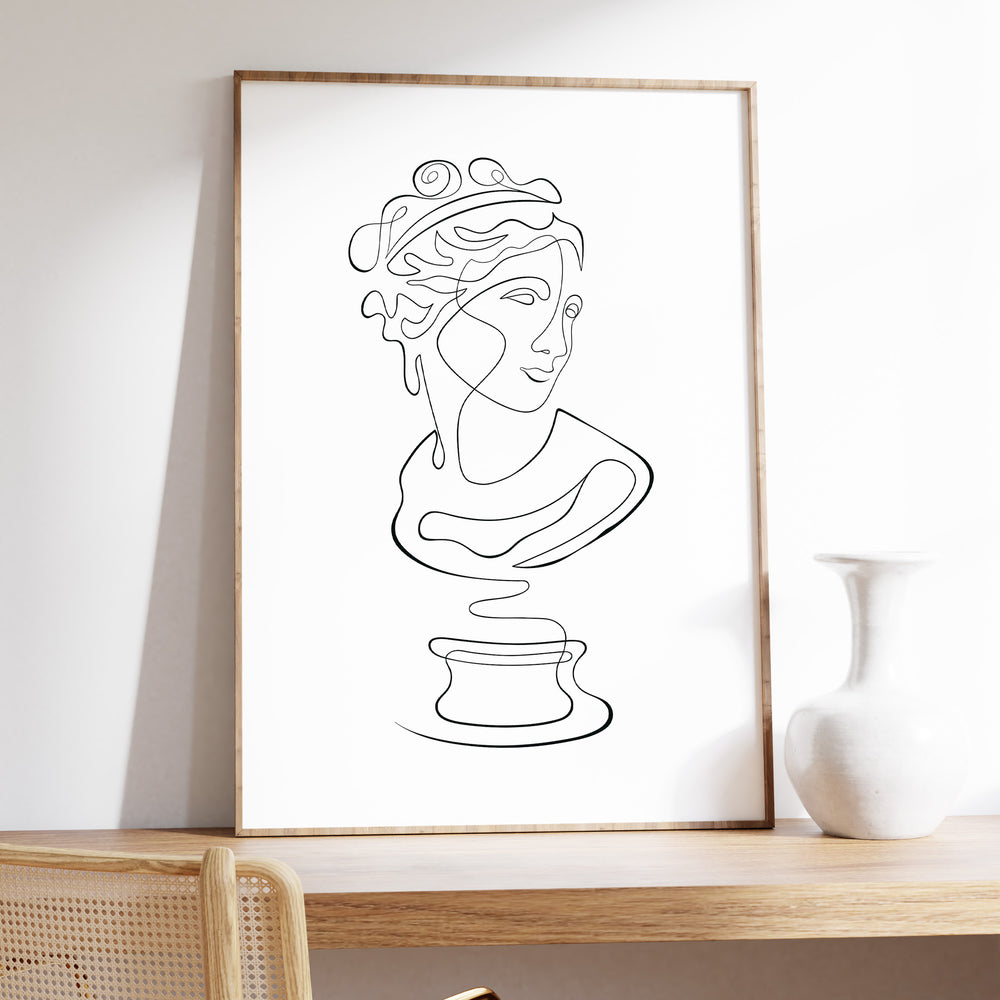 Helen Line Art - Modern Mythos Art