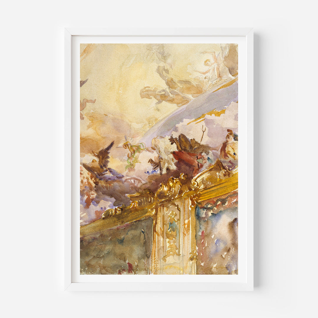 Tiepolo Ceiling watercolour - JS Sargent