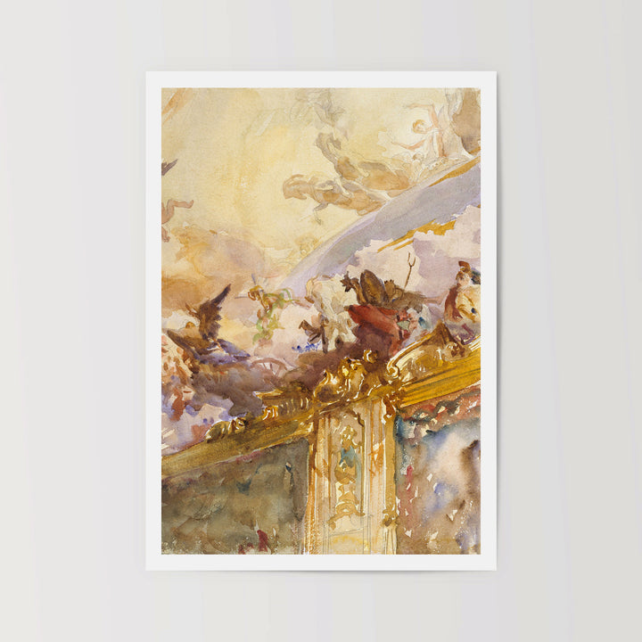 Tiepolo Ceiling watercolour - JS Sargent