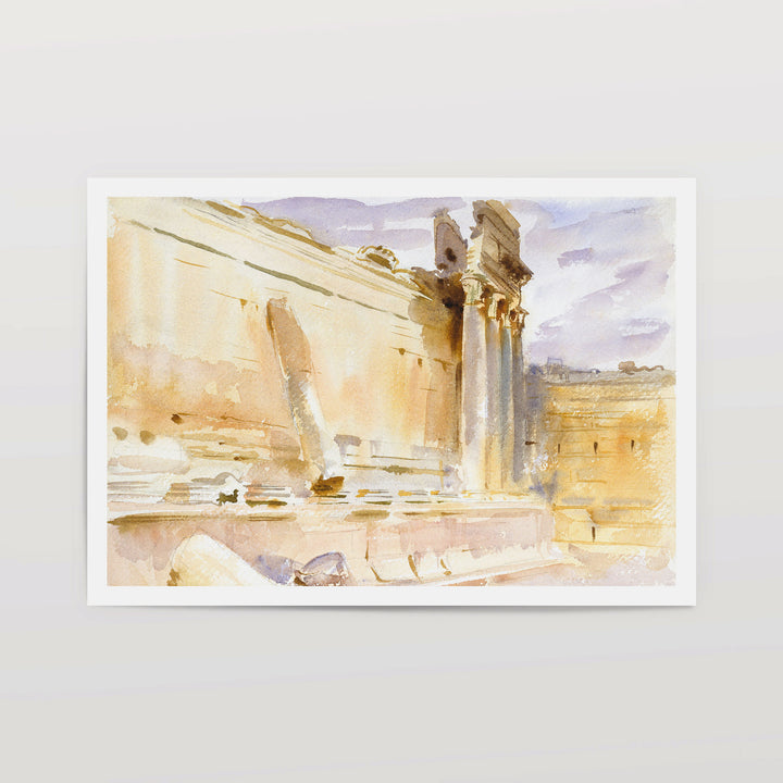 Temple of Bacchus watercolour - JS Sargent