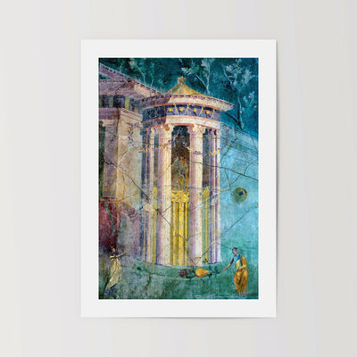Greek Temple Fresco