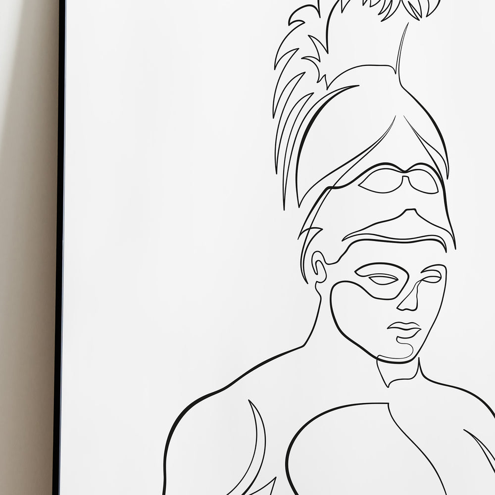 Ares Line Art - Modern Mythos Art
