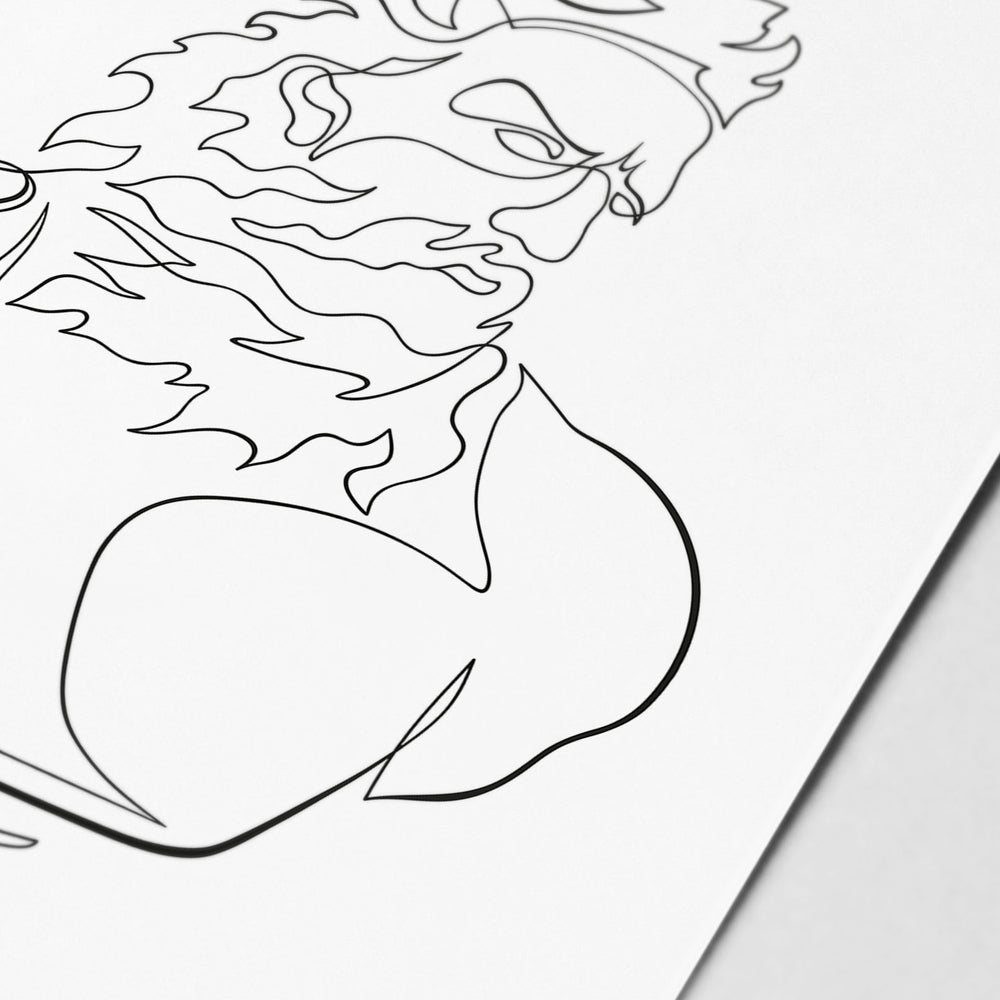 Zeus Line Art - Modern Mythos Art