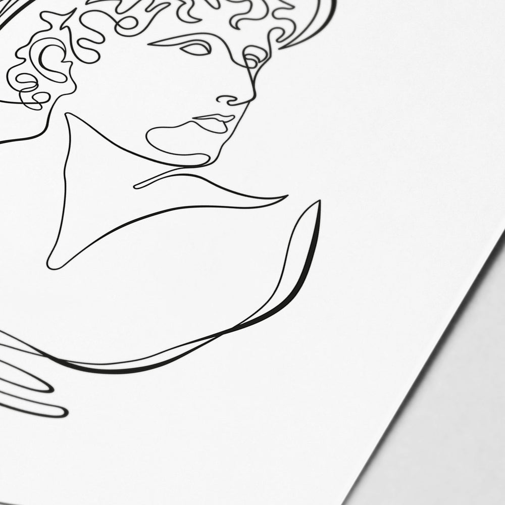 Hermes Line Art - Modern Mythos Art