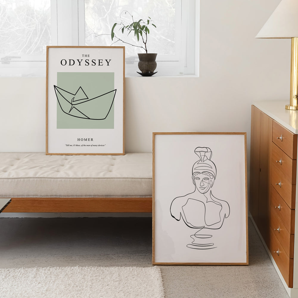 Achilles Line Art - Modern Mythos Art