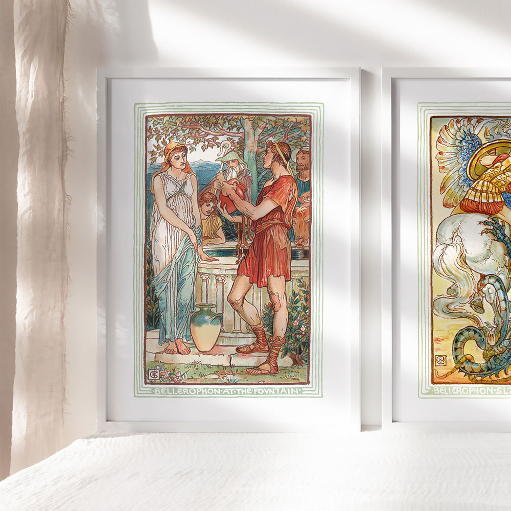 Bellerophon: The Fountain - Walter Crane - Modern Mythos Art