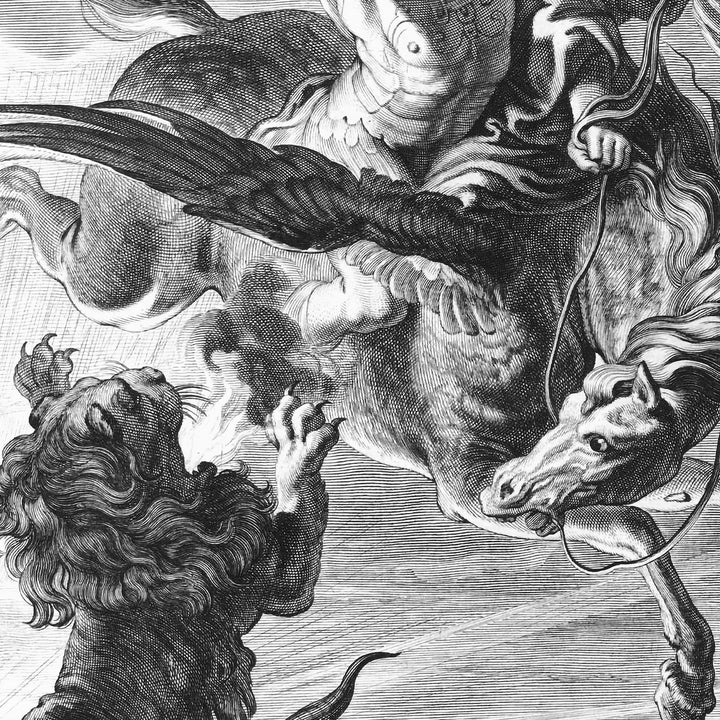 Bellerophon fighting the Chimera