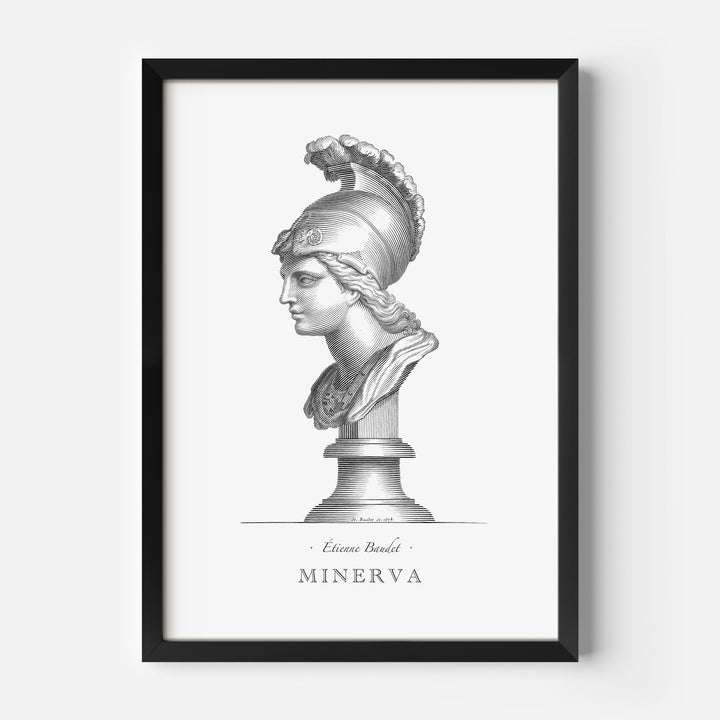 Bust of Minerva engraving