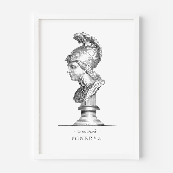 Bust of Minerva engraving