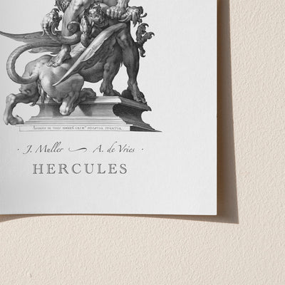 Hercules and Hydra engraving