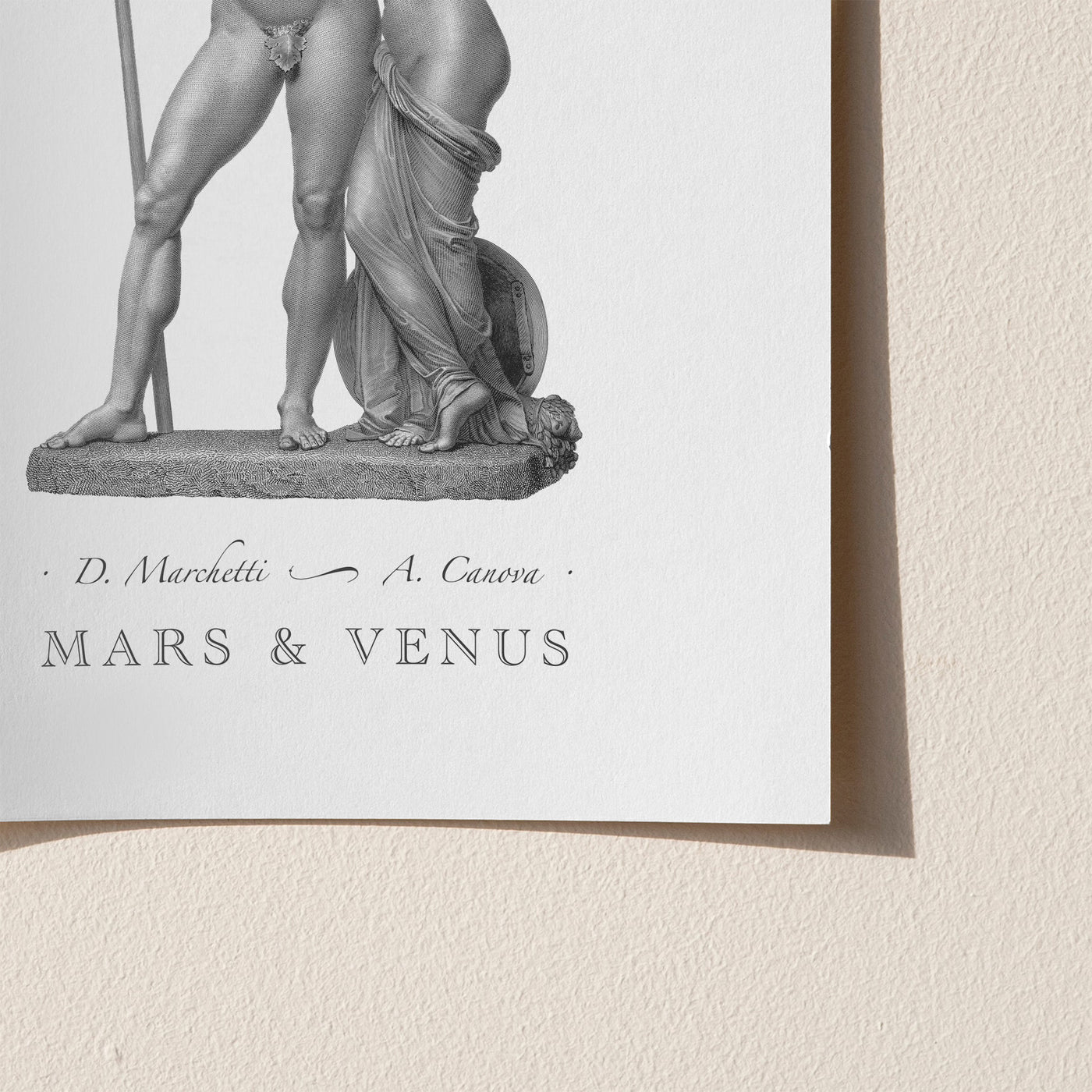 Mars and Venus engraving