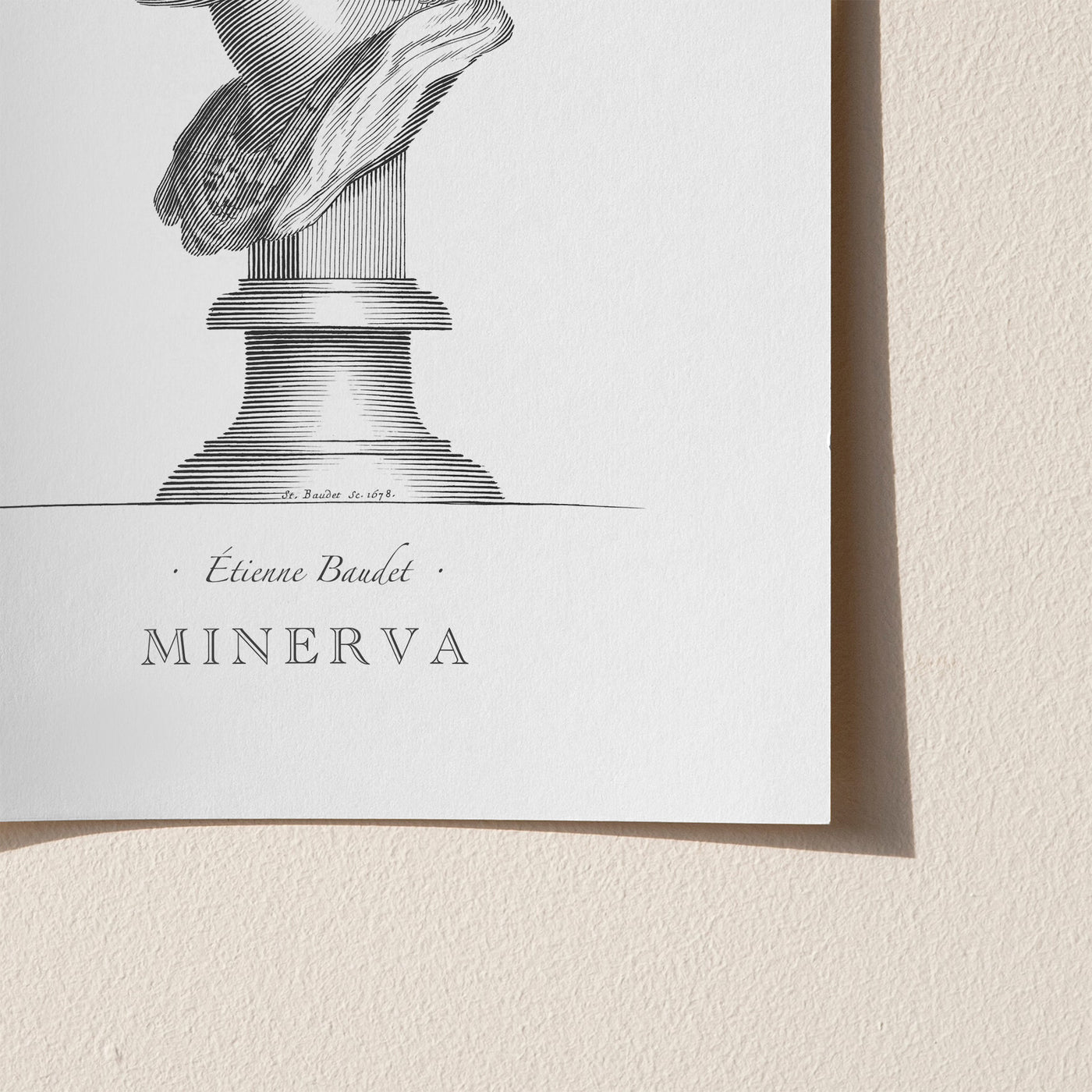 Bust of Minerva engraving